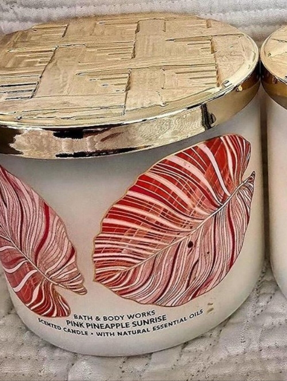 Bath & Body Works Pink Pineaple Sunrise 3  Wicked Candle